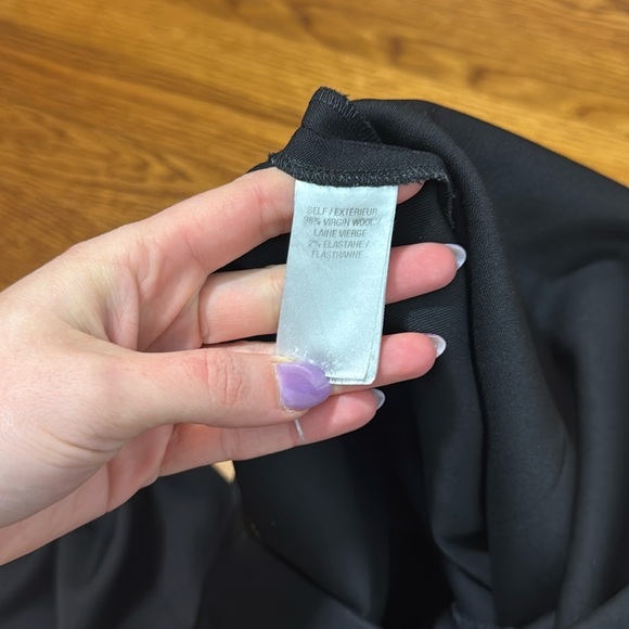 Carolina Herrera Black Wool Slim Straight Leg Trousers Size 2 Quiet Luxury - Picture 8 of 12